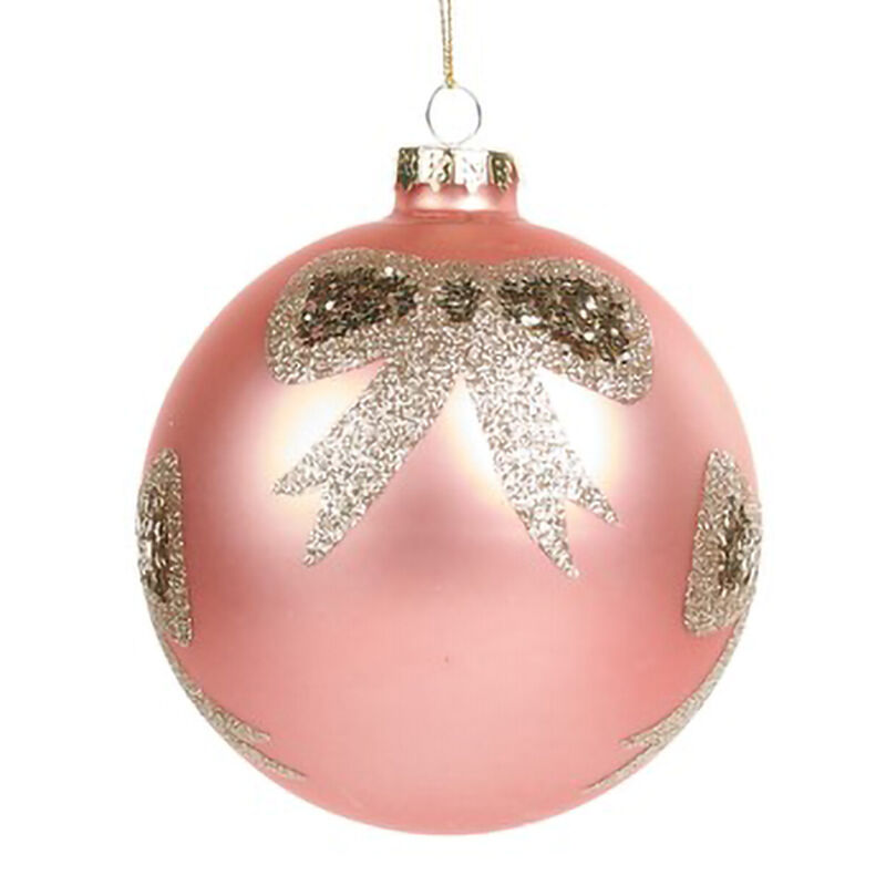 Goodwill Glass Gilt Bow Ball 10cm image number 0